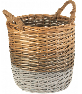 Large Triple Tone Log Basket