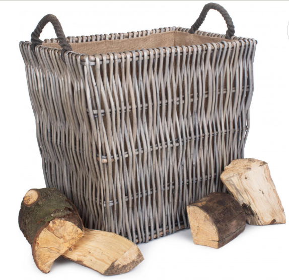 Large Rectangular Log Basket