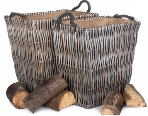 Rectangular Log Basket Set of 2